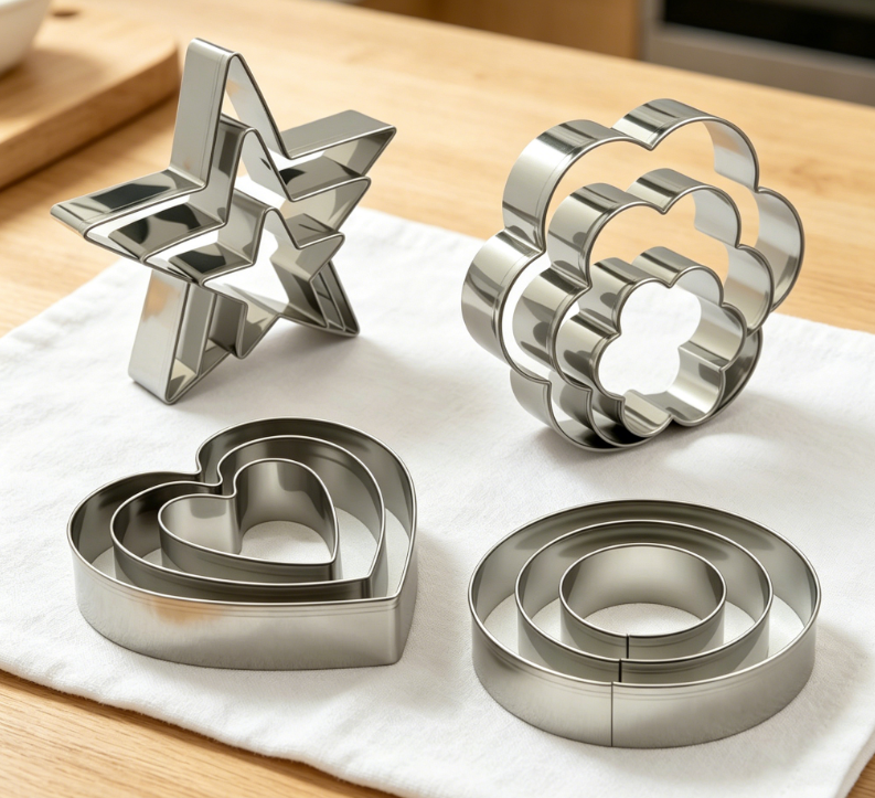 Multi-Shaped Stainless Steel Holiday Baking Cookie Cutters